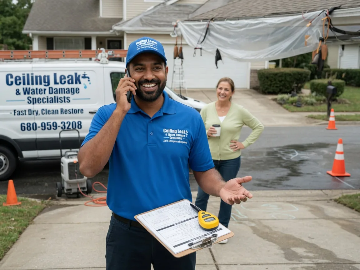 Ceiling Leak Cleanup Geronimo, OK FAQs